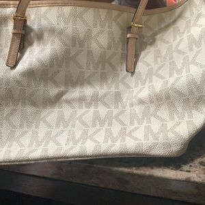 Mk tan used bag